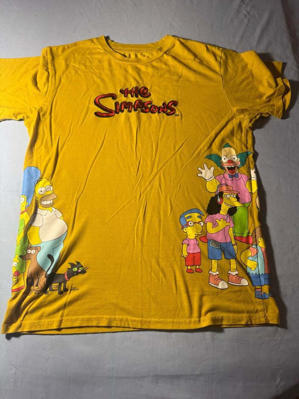 The Simpsons T-Shirt Size L (42-44) Yellow Graphic